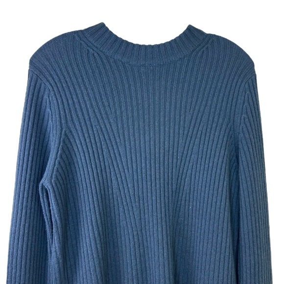 Vince - Women’s Wool, Cashmere Blend Knit Sweater in ‘Tide Pool’ - Blue, Medium - Picture 8 of 14